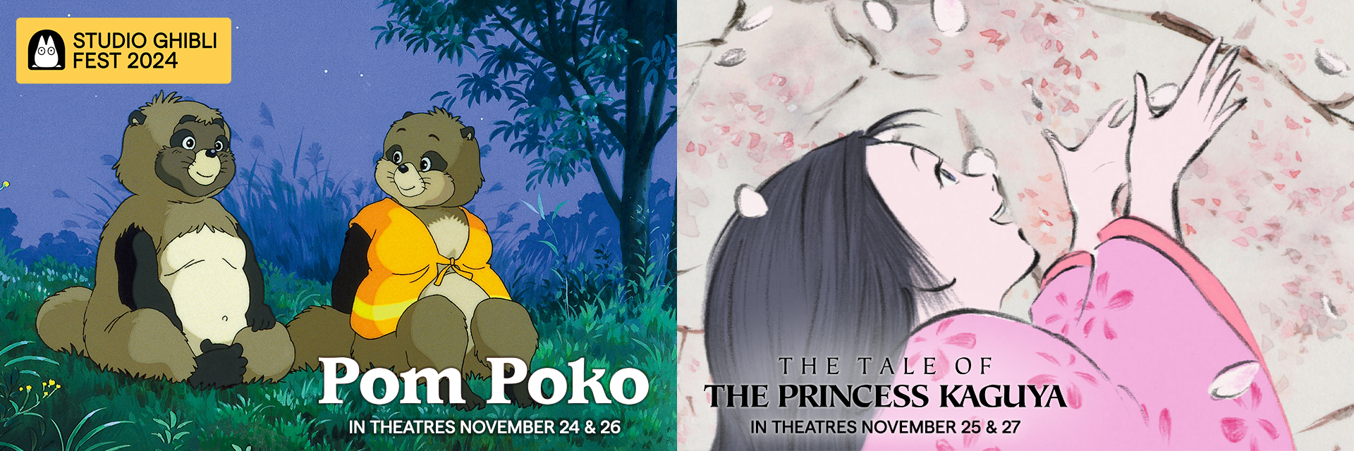 Studio Ghibli Fest 2024 - The Tale of the Princess Kaguya In Theatres Nov 24 & 26 - Pom Poko In Theatres Nov 25 & 27